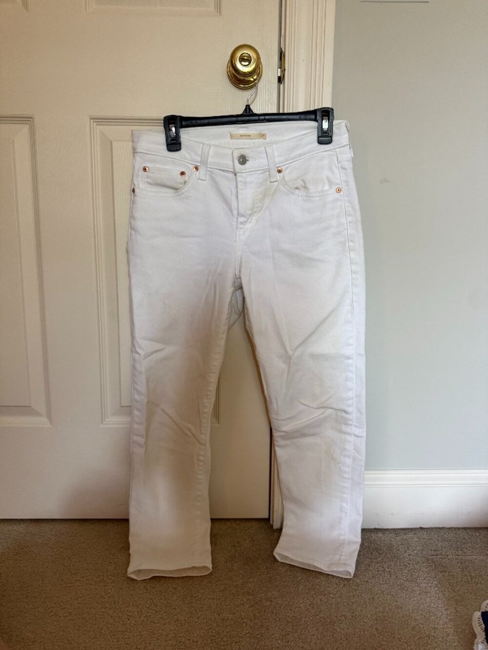 Levi's White Boyfriend Jeans